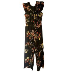 🌿Indulge Floral Jumpsuit w/Flutter Sleeves, Ruched Waist & Pockets [XL]🌿